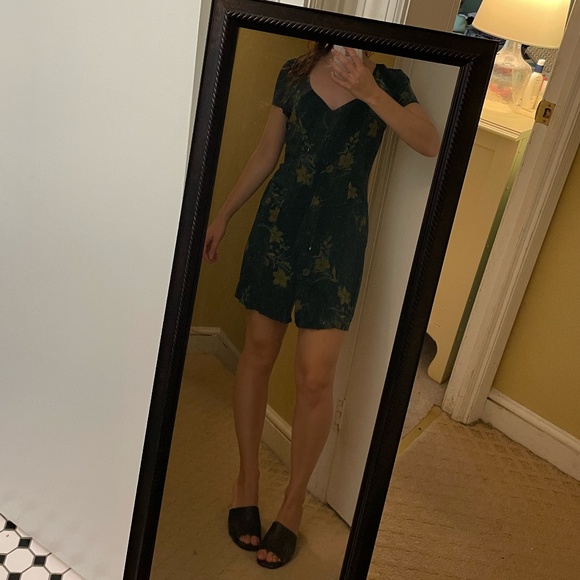 Urban Outfitters Lola Floral Mini Dress Button-up, Size XS - Picture 2 of 11